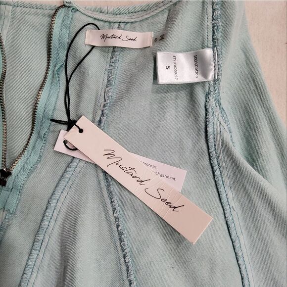 Mustard Seed Pleated Denim Skirt Size S - Picture 6 of 8